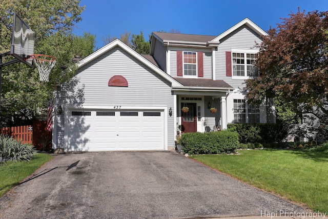 437 Deer Run Rd, Lakemoor, IL 60051 - traditional-style home featuring asphalt driveway and an attached garage