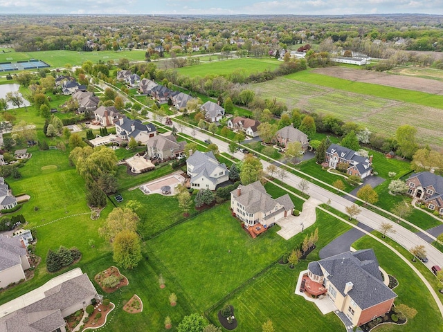 aerial perspective of suburban area