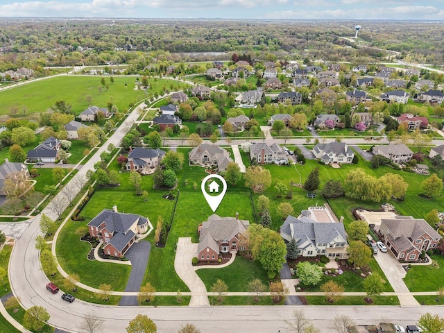 aerial perspective of suburban area