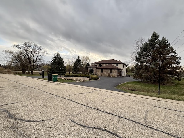 2 Rutgers Ct, Hawthorn Woods, IL 60047 - view of front of home with asphalt driveway and stone siding