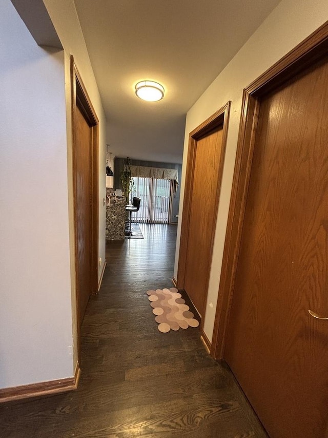 2 Rutgers Ct, Hawthorn Woods, IL 60047 - corridor featuring dark wood-type flooring and baseboards