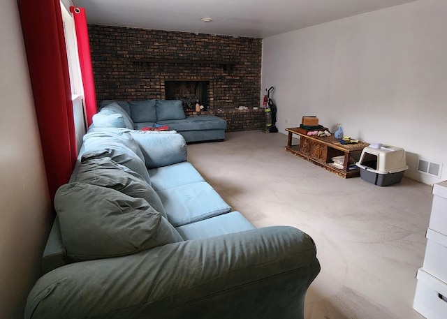 18454 Ridgewood Ave, Lansing, IL 60438 - living room with carpet floors and a fireplace
