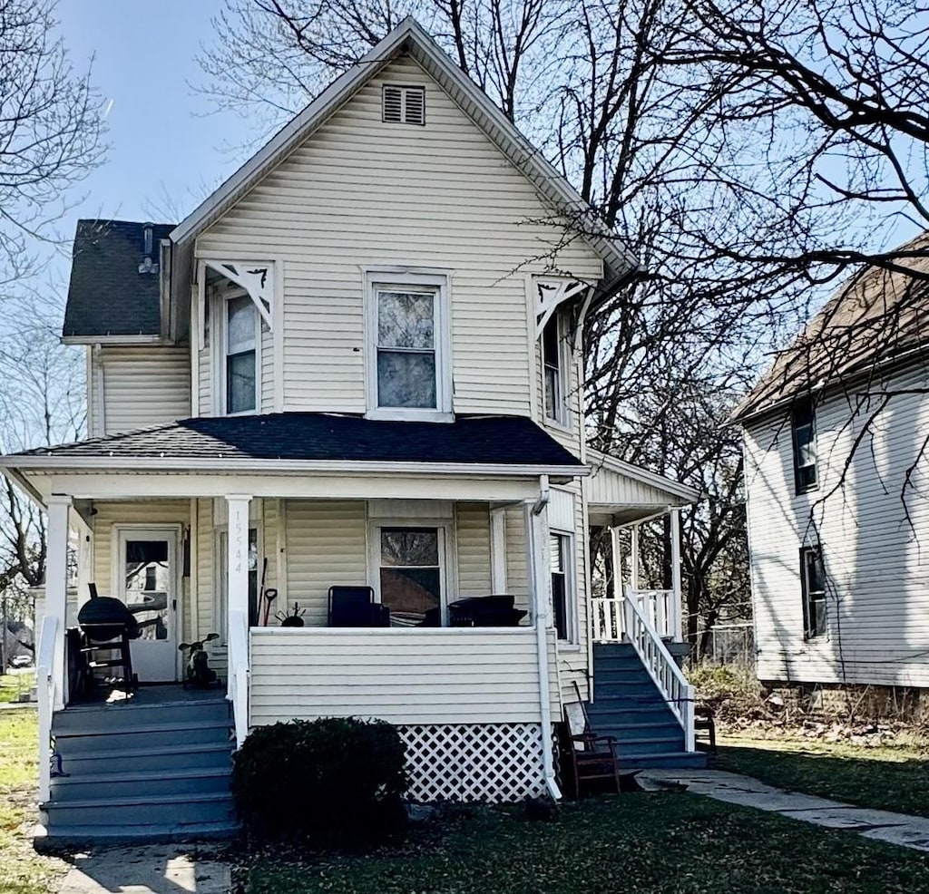 15544 Turlington Ave, Harvey, IL 60426 - view of front of house featuring a porch