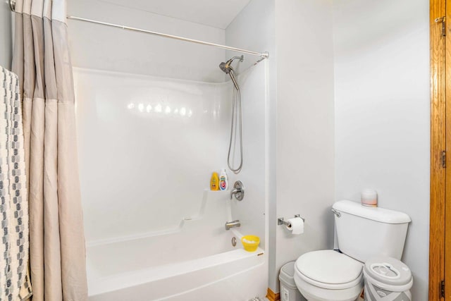 8411 Kirby Dr, Tinley Park, IL 60487 - bathroom with shower / bath combo with shower curtain and toilet
