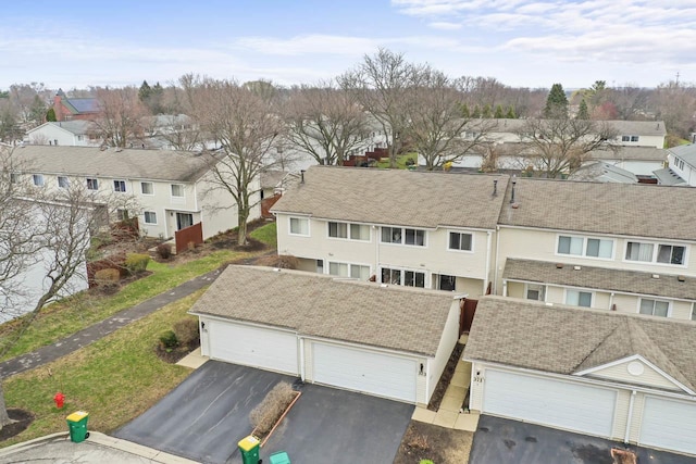 aerial view featuring a residential view
