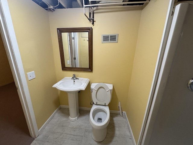 finished below grade area with heating unit and water heater