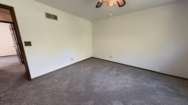 6092 Torch Lite Trl, Loves Park, IL 61111 - spare room featuring dark carpet and a ceiling fan