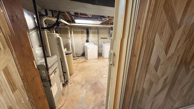 6092 Torch Lite Trl, Loves Park, IL 61111 - unfinished below grade area with washing machine and clothes dryer and water heater