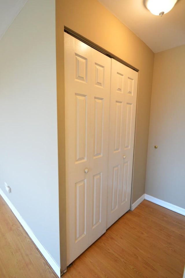 1227 S Harlem Ave Unit 511, Berwyn, IL 60402 - hallway with light wood-style floors and baseboards