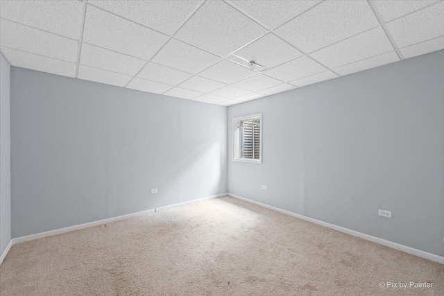 2097 Ivy Ridge Dr Unit 2097, Hoffman Estates, IL 60192 - unfurnished room featuring a paneled ceiling, carpet flooring, and baseboards