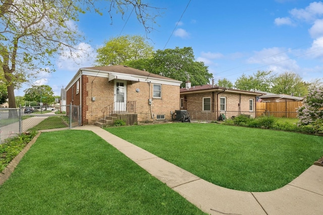5941 N Mccook Ave, Chicago, IL 60646 - rear view of house with brick siding and a gate