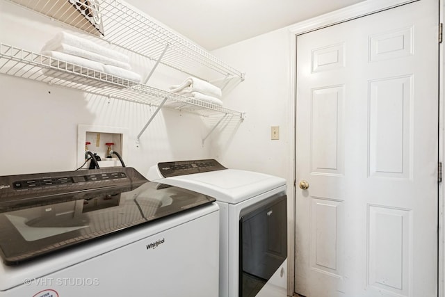 271 Valley Forge Ave, South Elgin, IL 60177 - clothes washing area with independent washer and dryer and laundry area