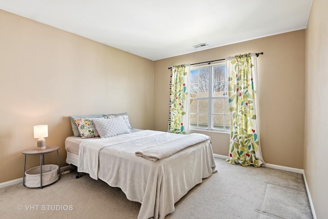 271 Valley Forge Ave, South Elgin, IL 60177 - bedroom with baseboards, visible vents, and light carpet