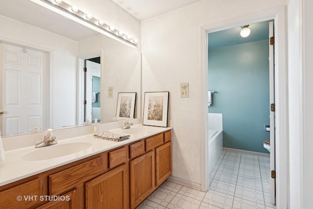 271 Valley Forge Ave, South Elgin, IL 60177 - full bath featuring double vanity, a tub, toilet, and a sink