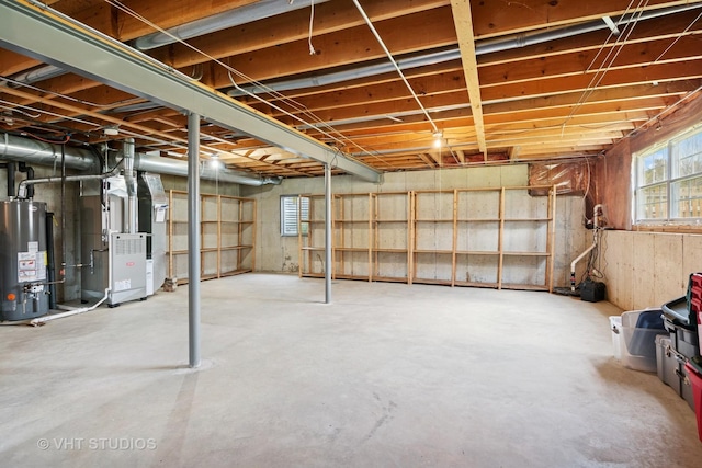 271 Valley Forge Ave, South Elgin, IL 60177 - basement with gas water heater and heating unit