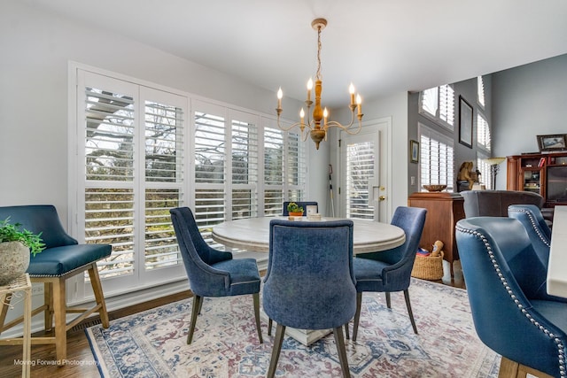 2219 Barrett Dr, Algonquin, IL 60102 - dining room with a chandelier and wood finished floors