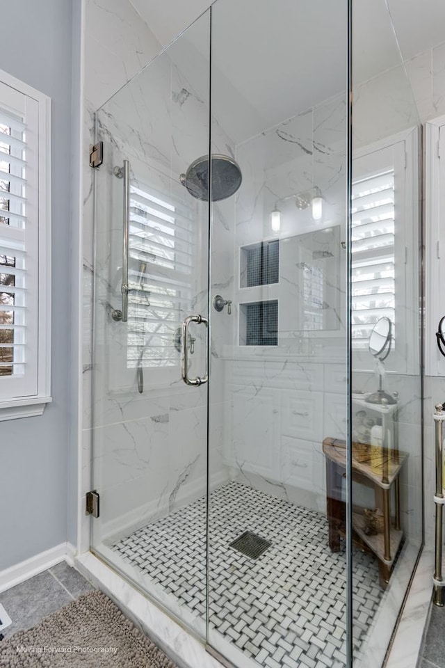 2219 Barrett Dr, Algonquin, IL 60102 - bathroom featuring a marble finish shower