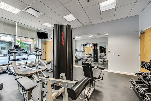 gym with baseboards