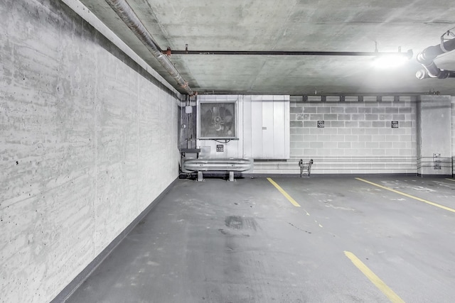 view of parking garage