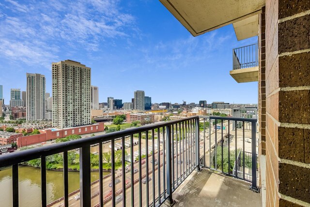 600 N Kingsbury St Unit 1612, Chicago, IL 60654 - balcony featuring a view of city