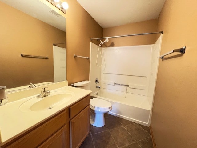 794 Meadowridge Dr, Aurora, IL 60504 - bathroom with vanity, shower / washtub combination, and tile patterned floors