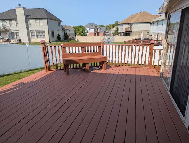 18507 Indie Ct, Hazel Crest, IL 60429 - wooden terrace featuring a residential view and a fenced backyard