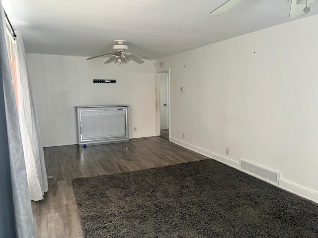 14701 E Riverside Dr, South Holland, IL 60473 - unfurnished room featuring a ceiling fan, wood finished floors, and baseboards