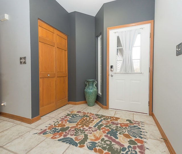 entryway with baseboards