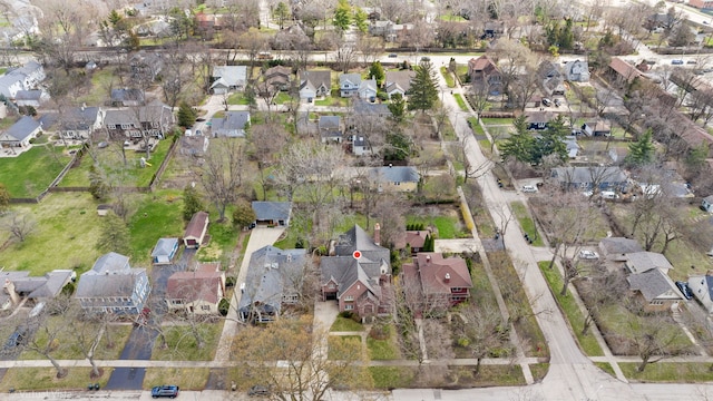 drone / aerial view with a residential view