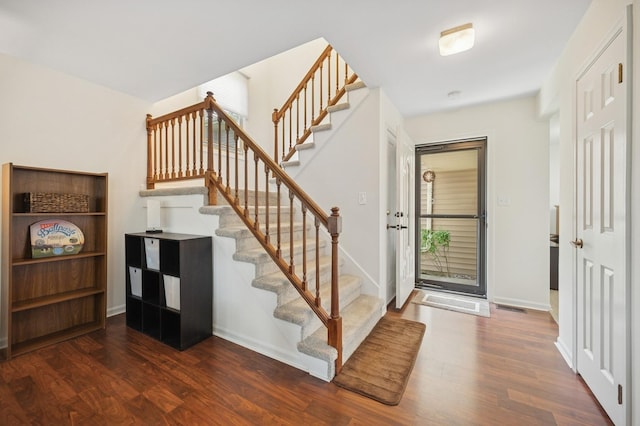 2806 Brindle Ct, Northbrook, IL 60062 - entryway with wood finished floors, stairs, and baseboards
