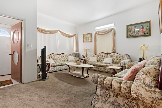 view of carpeted living room