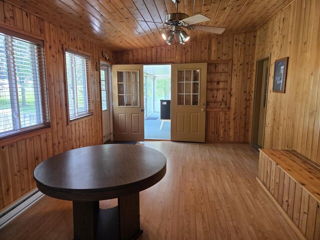 31-3 Lake Carroll Blvd, Lake Carroll, IL 61046 - carpeted office space featuring a paneled ceiling, wainscoting, and wood walls