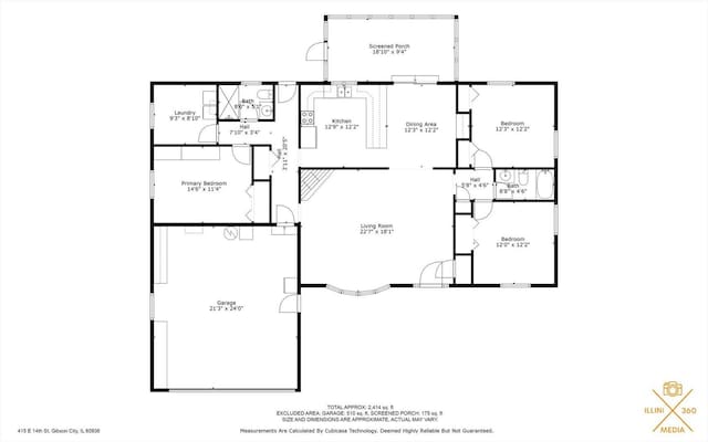 415 E 14th St, Gibson City, IL 60936 - floor plan