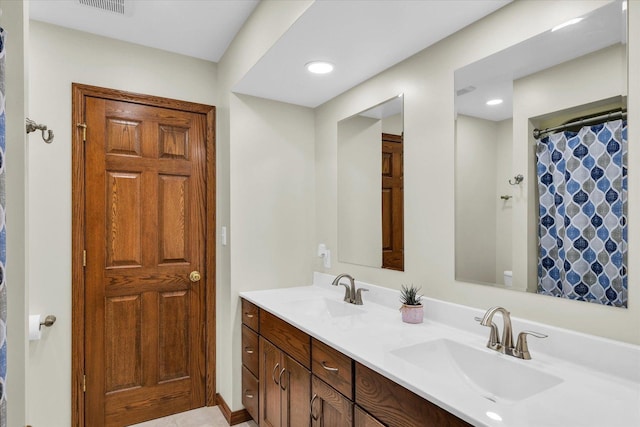 2 Woodland Dr, White Heath, IL 61884 - bathroom with double vanity and recessed lighting