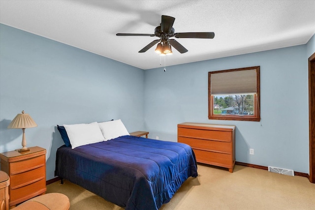 2 Woodland Dr, White Heath, IL 61884 - bedroom featuring carpet floors, baseboards, and ceiling fan
