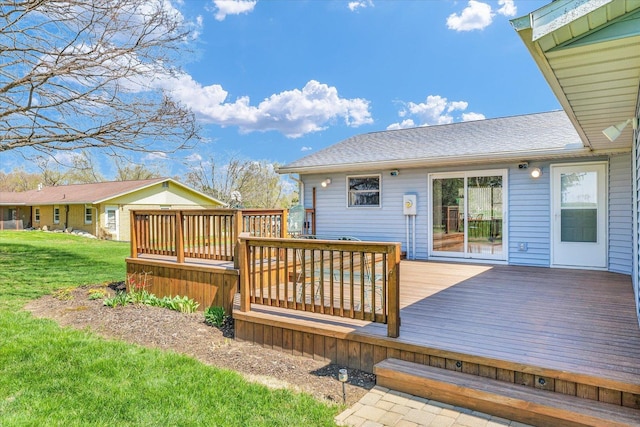2 Woodland Dr, White Heath, IL 61884 - wooden deck with a yard
