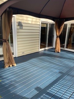 deck with a gazebo