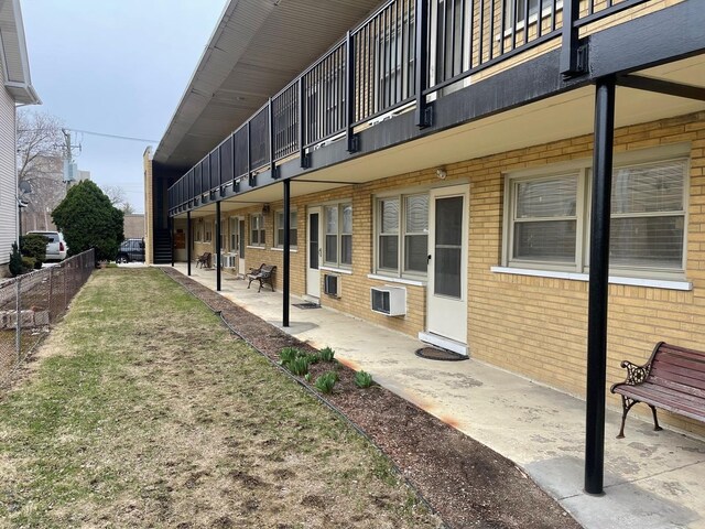 2336 Union St Unit 3, Blue Island, IL 60406 - view of yard featuring a balcony, a patio area, and fence