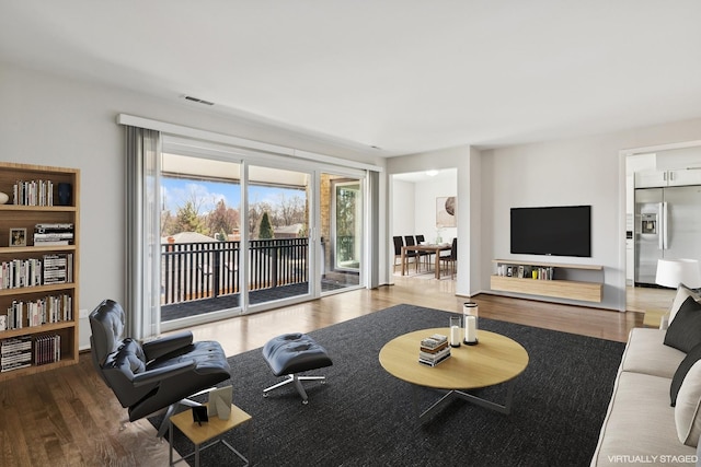 1927 Tanglewood Dr Unit 4A, Glenview, IL 60025 - living room featuring wood finished floors
