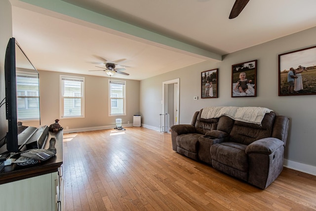 112 E Peru St, Princeton, IL 61356 - living area with ceiling fan and light wood-type flooring