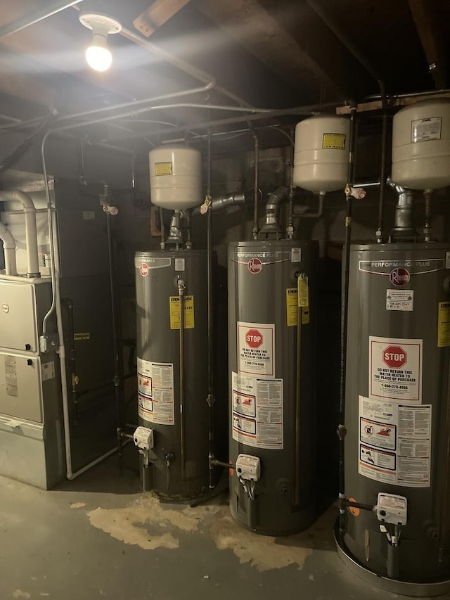 1641 Patricia Pl, Calumet City, IL 60409 - utility room featuring gas water heater and heating unit