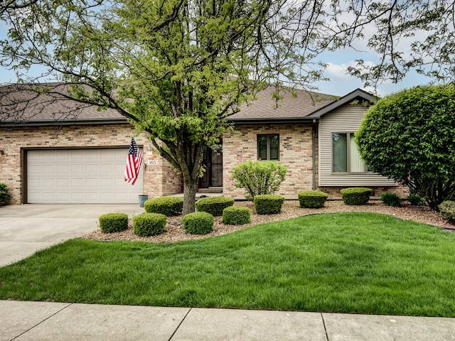 165 Fairfield Dr Unit 35B, New Lenox, IL 60451 - single story home featuring brick siding, driveway, an attached garage, and a front yard