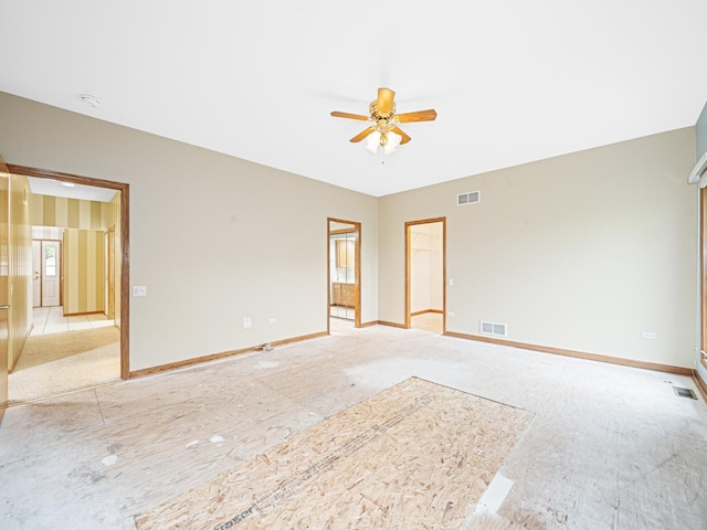 165 Fairfield Dr Unit 35B, New Lenox, IL 60451 - unfurnished room featuring a ceiling fan, baseboards, and a smoke detector