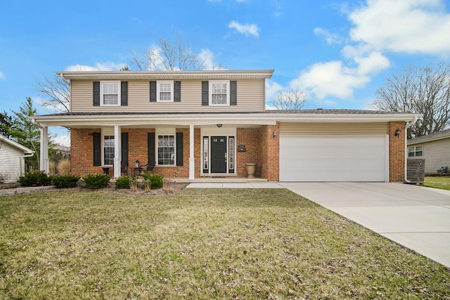 2005 Brentwood Ln, Wheaton, IL 60189 - traditional home with brick siding, driveway, and a garage