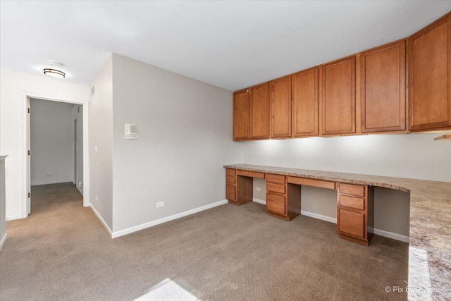 9531 Lenox Ln, Lakewood, IL 60014 - unfurnished office featuring built in study area, light carpet, and baseboards