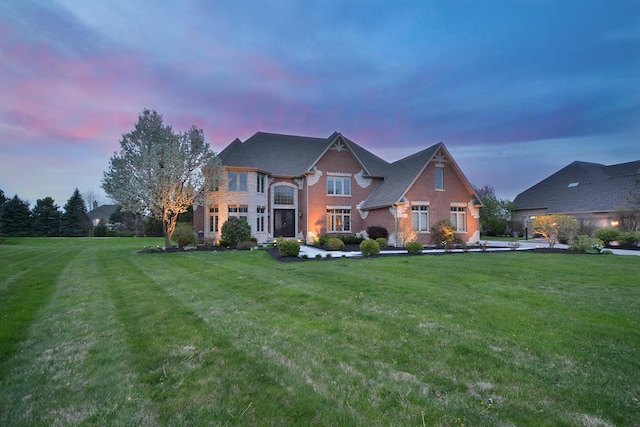 22328 N Prairie Ct, Kildeer, IL 60047 - colonial house featuring a yard and brick siding