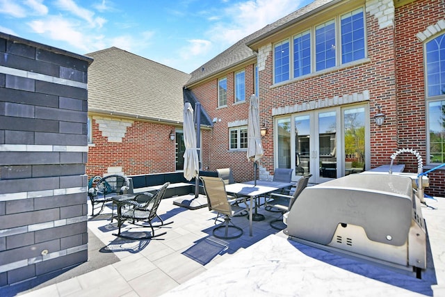 22328 N Prairie Ct, Kildeer, IL 60047 - view of patio featuring outdoor dining space and french doors