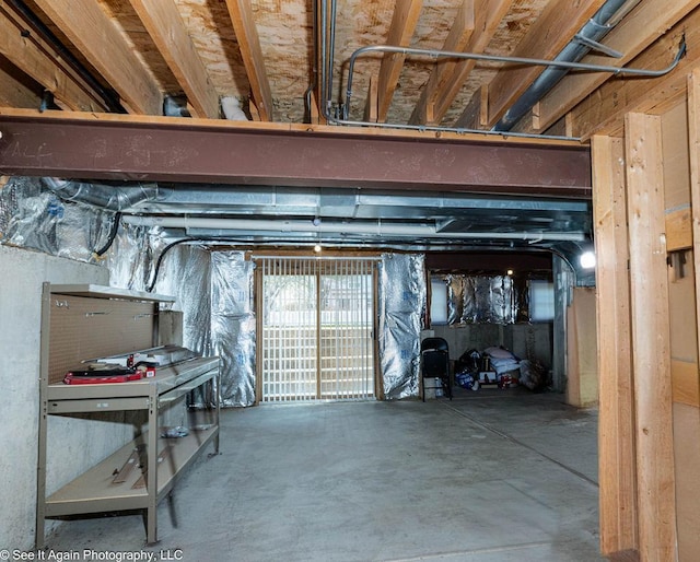 view of basement