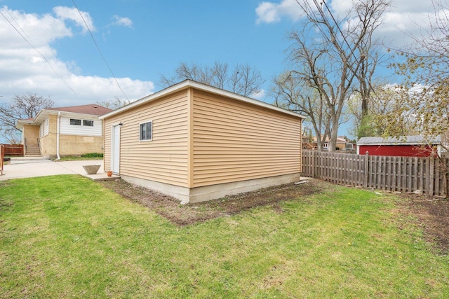 view of outdoor structure with fence