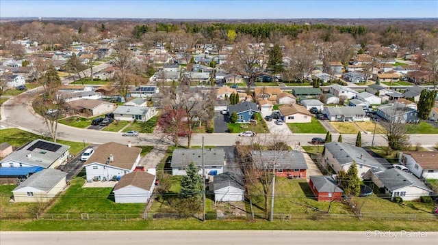 aerial view featuring a residential view